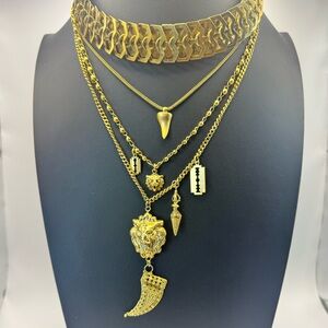 DYLANLEX Axel Gold Lion Layered Chain Necklace/Choker